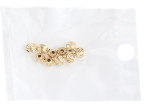 Gold Filled 14kt Bead Round Corrugated 5mm
