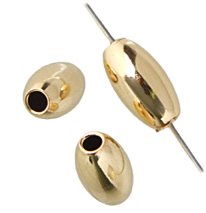 Gold Filled 14kt Bead Oval 4x6mm Approx
