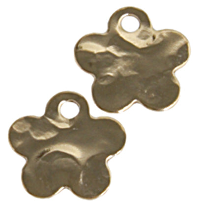 Gold Filled 14kt Pendant Flower Hammered 6mm