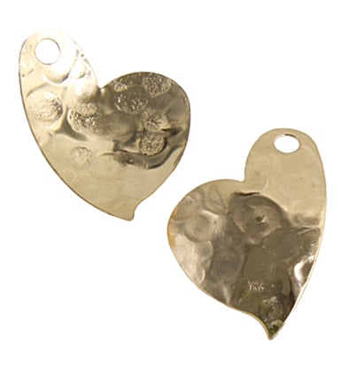 Gold Filled 14kt Pendant Heart Hammered 15x18mm