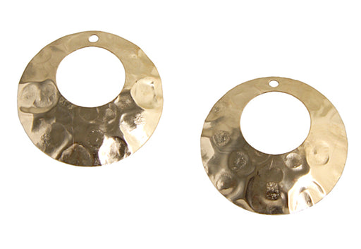 Gold Filled 14kt Pendant Open Dome Hammered 21mm