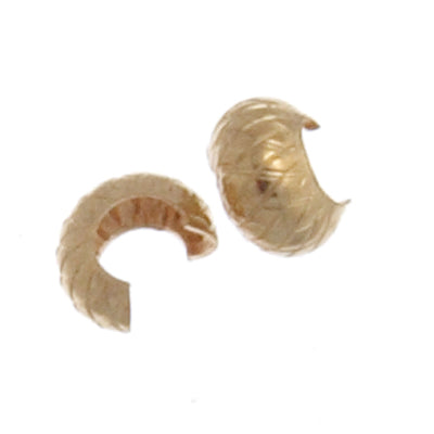Gold Filled 14kt Crimp Cover 3mm Diamond Cut