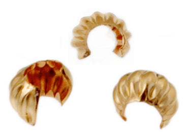 Gold Filled 14kt Crimp Cover 3mm Corrugated