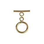 Gold Filled 14kt Toggle Round 9mm Plain Approx 2.3g - Cosplay Supplies Inc