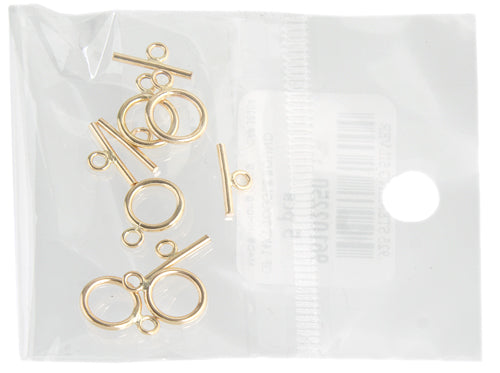 Gold Filled 14kt Toggle Round 9mm Plain Approx 2.3g