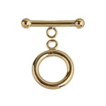 Gold Filled 14kt Toggle Round 12mm Plain - Cosplay Supplies Inc
