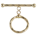 Gold Filled 14kt Toggle Circle Rope Wrap 20mm - Cosplay Supplies Inc