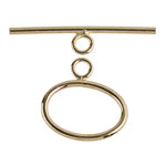 Gold Filled 14kt Toggle Oval Plain 10x15mm - Cosplay Supplies Inc