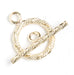 Gold Filled 14kt Toggle Round Rope Wrap 14mm