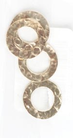 Gold Filled 14kt Connector Circle Flat Hammered 