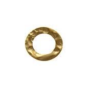 Gold Filled 14kt Connector Circle Flat Hammered