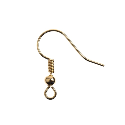 18kt  Plated Earring Fish Hook 18mm 22pcs