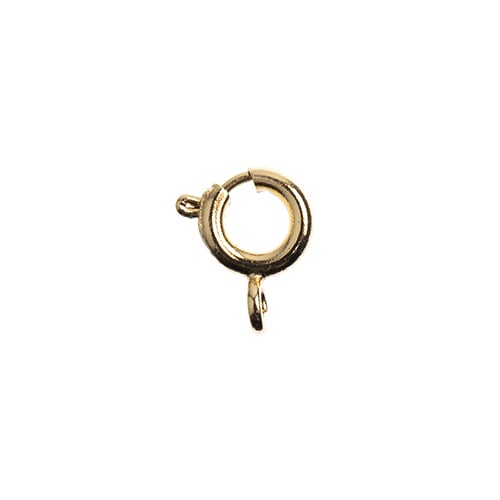 18kt Gold Plated Spring Ring Clasp 6mm 8pcs