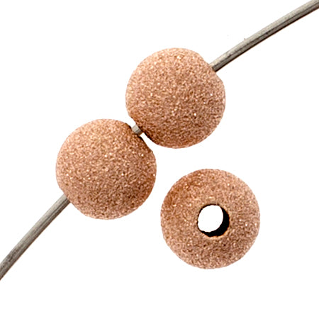 Rose Gold Filled 14k Stardust Bead 5mm With 1.4mm Hole Approx 2g