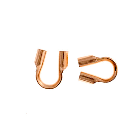 Rose Gold Filled 14k Cable Wire Guardian 5x4mm W/.031in Hole Approx 0.6g
