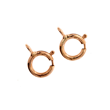 Rose Gold Filled 14k Spring Ring Light 5.5mm With Closed Ring Approx 0.7g