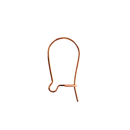 Rose Gold Filled 14k Kidney Earwire (0.51mm) 16mm Approx 0.8g - Cosplay Supplies Inc