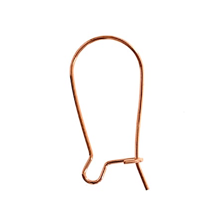 Rose Gold Filled 14k Kidney Earwire (0.66mm) 23.5mm Approx 2g - Cosplay Supplies Inc