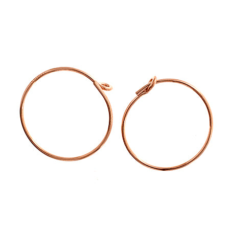 Rose Gold Filled 14k Wire Beading Hoop .70x15mm Approx 1.9g