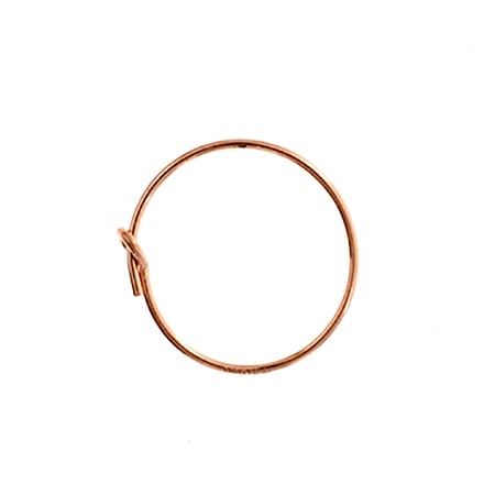 Rose Gold Filled 14k Wire Beading Hoop .70x15mm Approx 1.9g