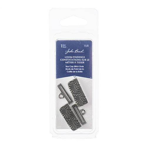 Wickes Small Box Cap Stitch Ends 11/0 2 pairs Antique 