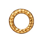 Tierra Cast - Link Ring Small Hammered Gold