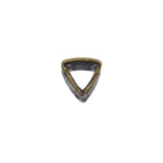 Pewter Bead - Triangle Hammered 7x10mm