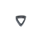 Pewter Bead - Triangle Hammered 7x10mm