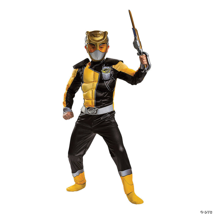Child Classic Muscle Mighty Morphin Gold Ranger Costume