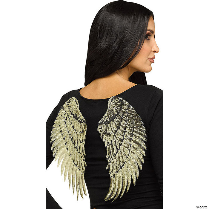 Adult Metallic Sequin Fabric Wings