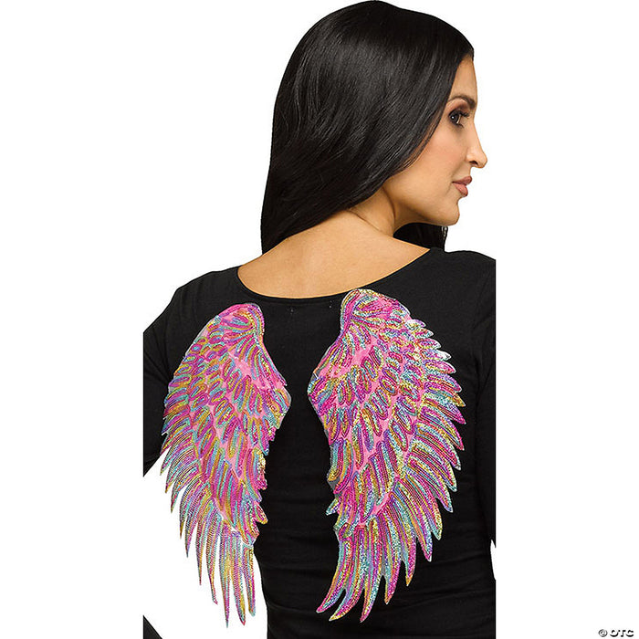 Adult Metallic Sequin Fabric Wings