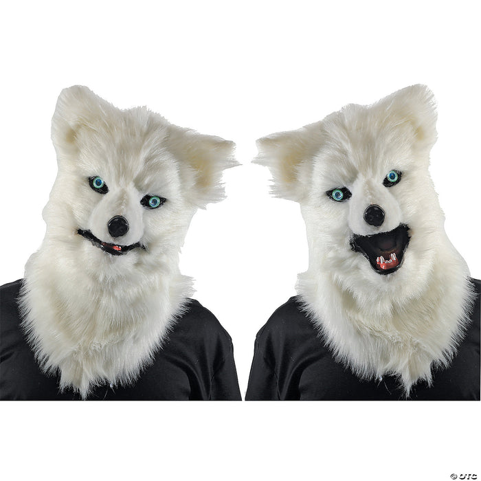 Animated White Wolf Mask