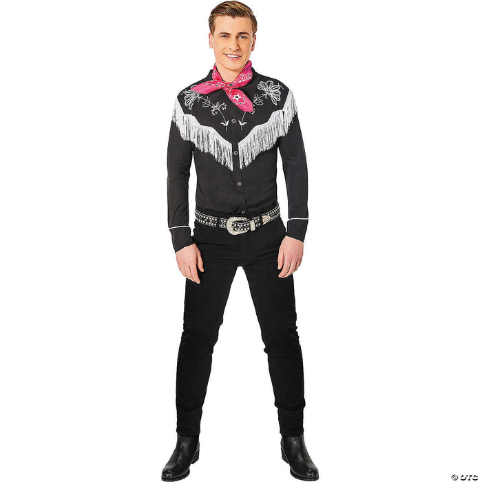 Adults Barbie® Movie Black & White Western Ken® Costume