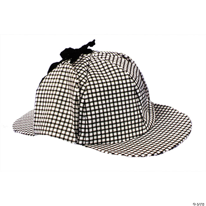 Adults Black & White Inspector Hat