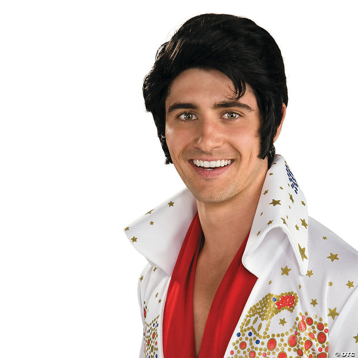 Adults Black Elvis Wig