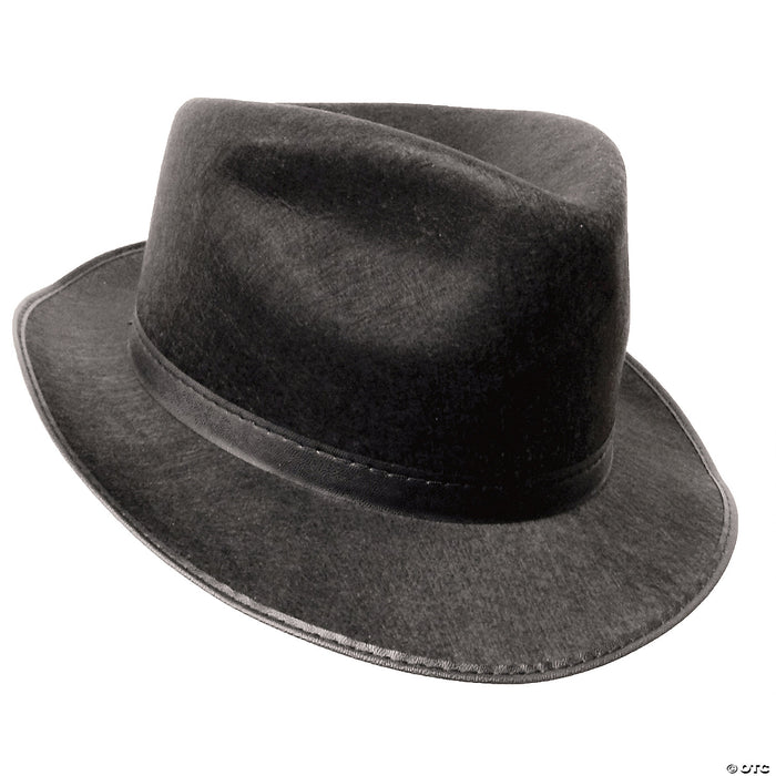 Adults Black Felt Fedora Blues Hat