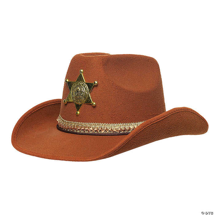 Adults Brown Cowboy Sheriff Hat