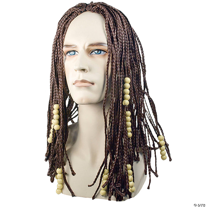 Brown Dreadlock Wig with Beads