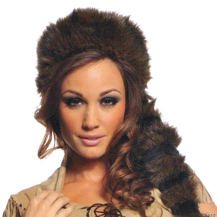 Adults Brown Faux Fur Frontier Hat