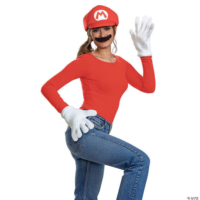 Adults Classic Elevated Super Mario Bros Mario Costume Accessory Kit