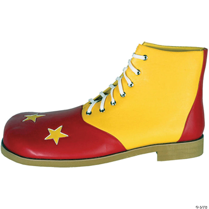 Adults Deluxe Professional Red & Yellow Clown Shoes