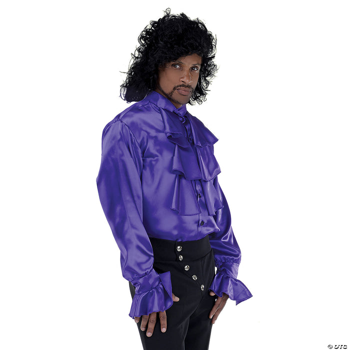 Adults Purple Pop Star Jabot Shirt