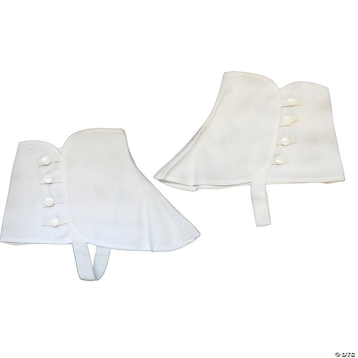 Adults White Canvas Spats