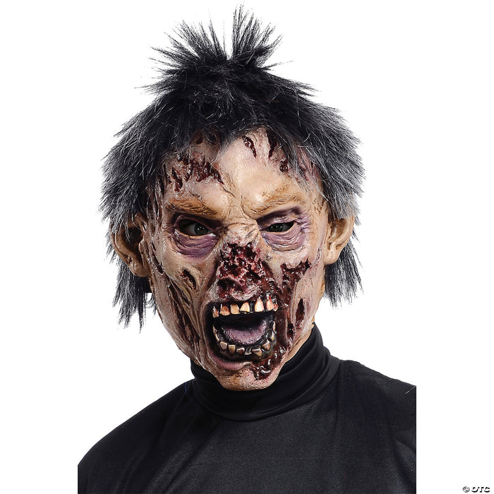 Zombie Mask with Black Hair