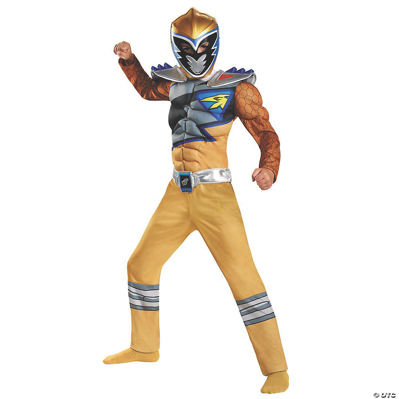 Child Classic Muscle Chest Mighty Morphin Power Rangers Gold Ranger Di ...