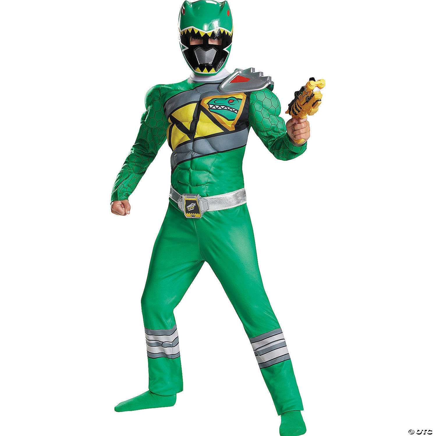 Power Rangers Cos Child Muscle Mighty Morphin Power Rangers Green Ranger Dino Charge Cos ...