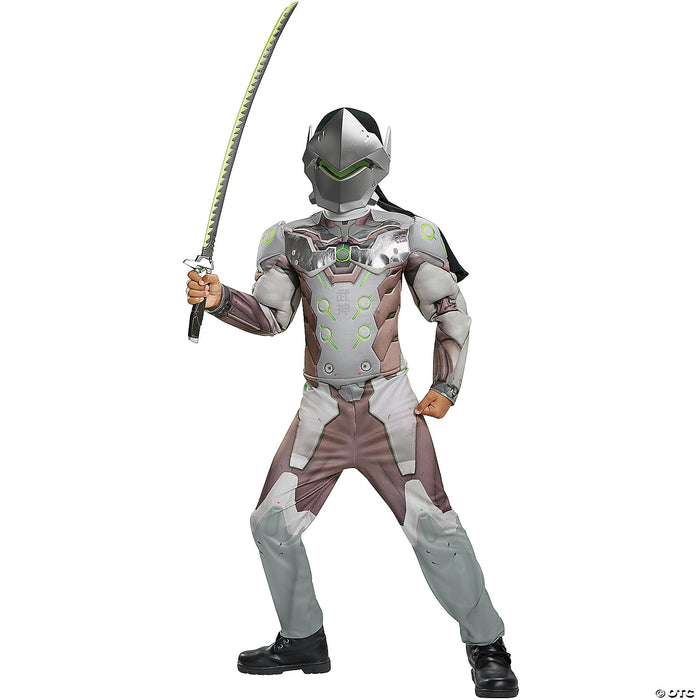 Child Overwatch Genji Classic Muscle Costume