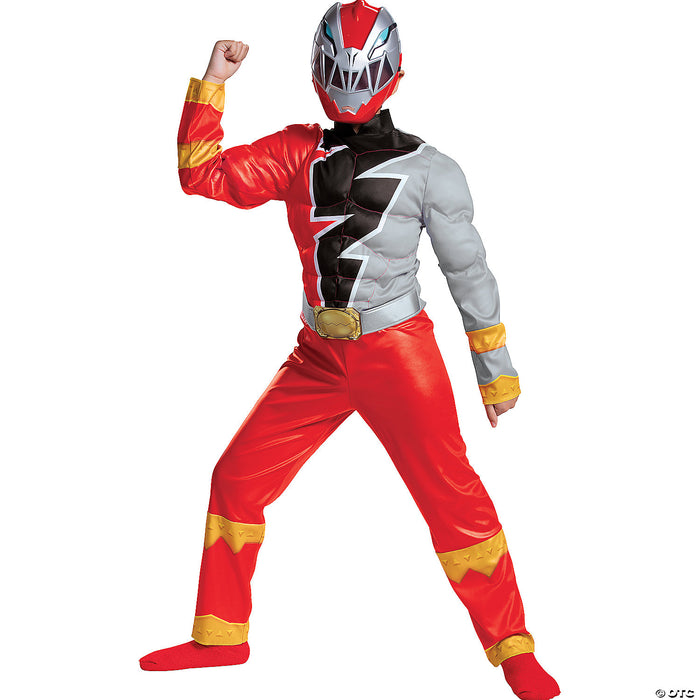 Child Red Ranger Dino Fury Muscle Costume