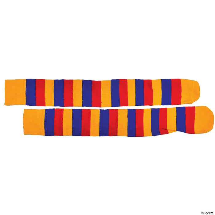 Clown Striped Knee Socks