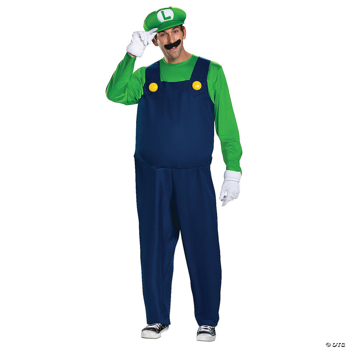 Adults Deluxe Super Mario Bros. Luigi Costume